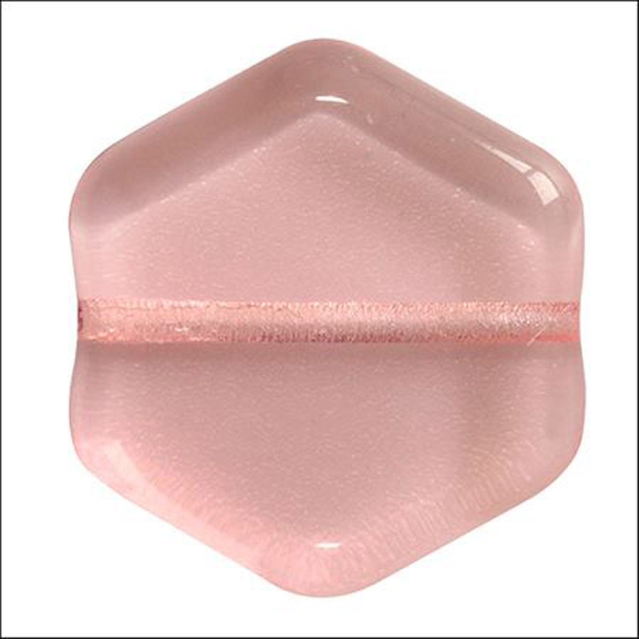 Perline Vintage Esagono Light Rose X 10