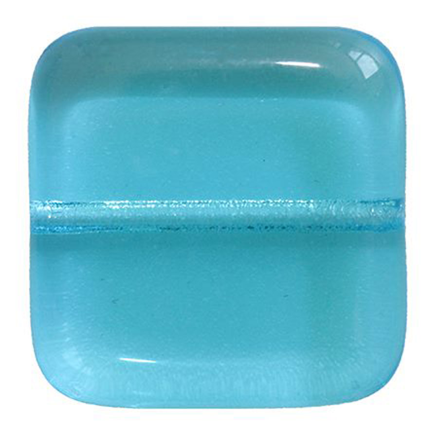 Perline Vintage Quadrati Aquamarine X 10