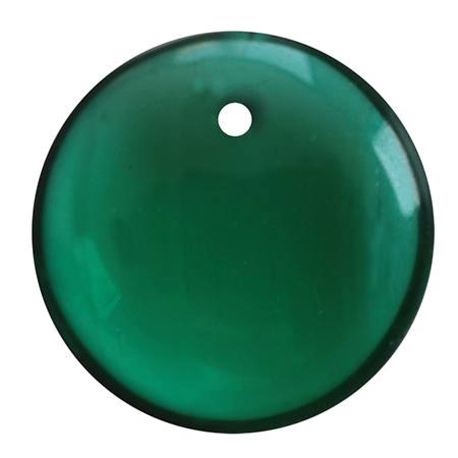 Perline Vintage Lentil / Ciondolo Emerald X 20