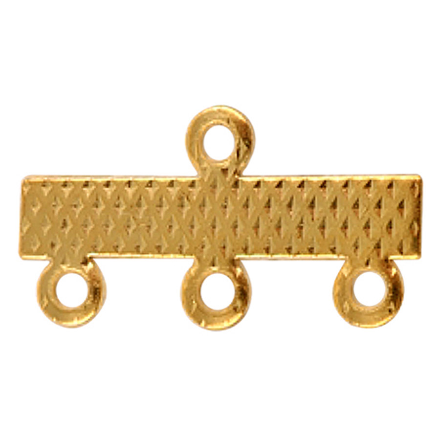 Connettore Con 3 Anellini 21 X 4 Mm Dorato