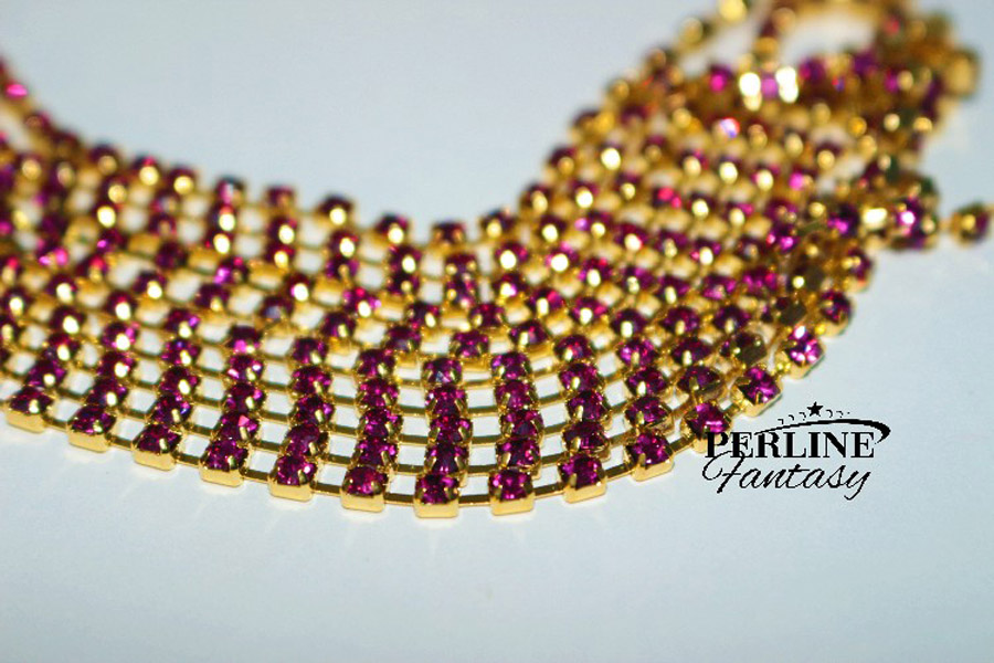 Catena Strass Fuchsia 3 mm