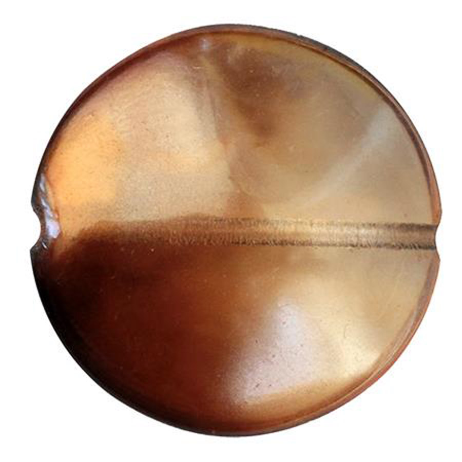 Perline Vintage Big Lentil Smoked Topaz Luster X 4