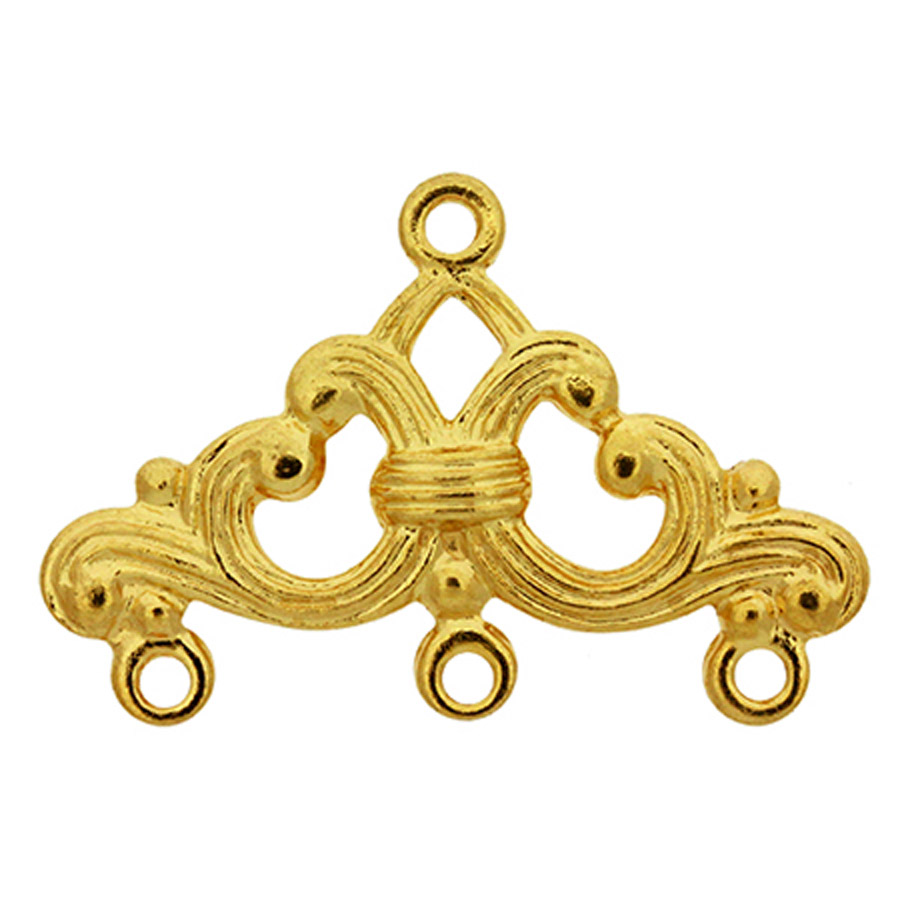 Chandelier Dorato Con 3 Anellini
