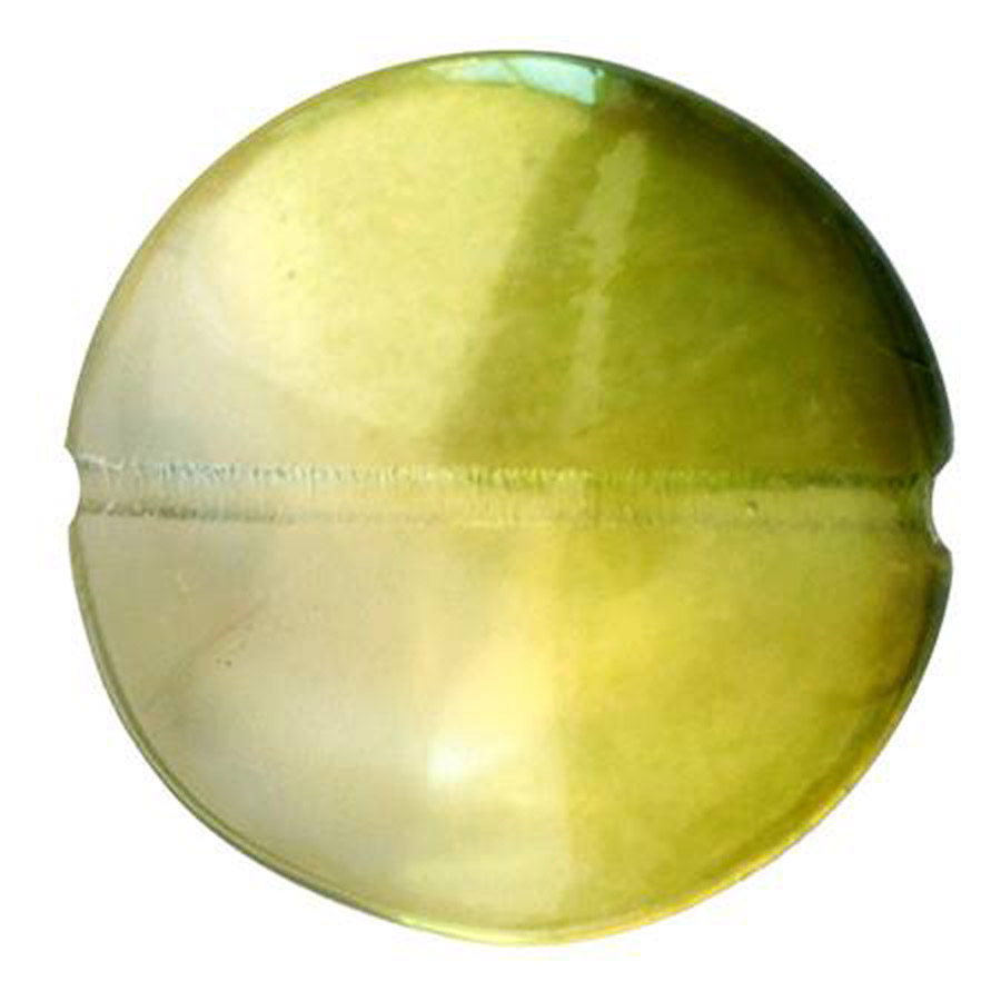 Perline Vintage Big Lentil Olivine Luster X 4