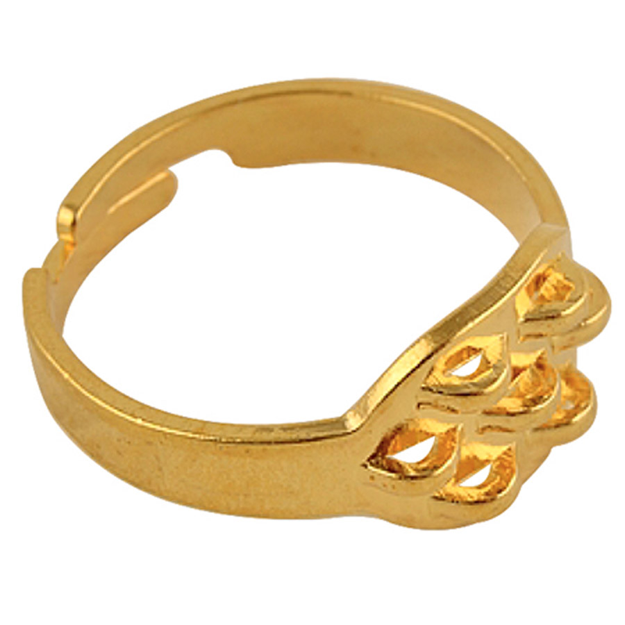 Anello Con 7 Anellini Dorato