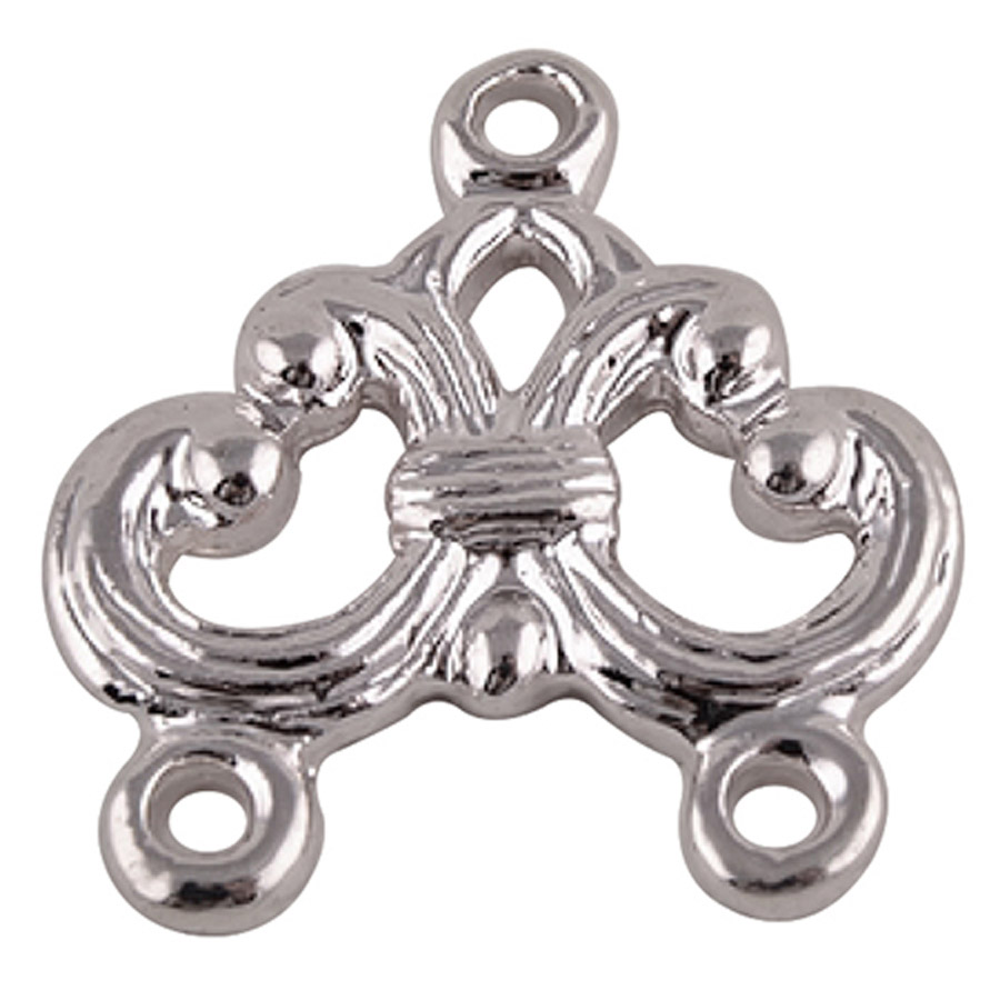 Chandelier Argentato Con 2 Anellini