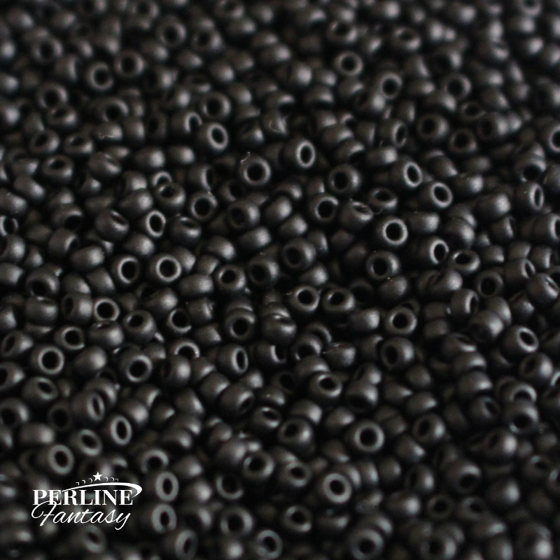 Rocailles Miyuki 11/0 Black Mat (401F)
