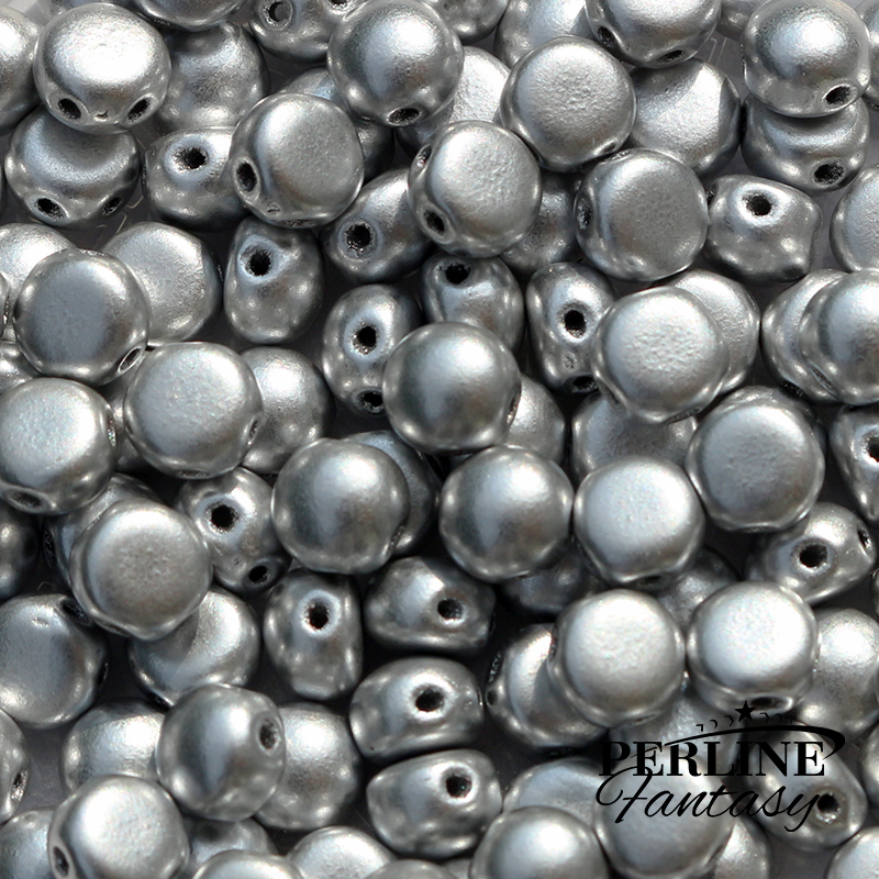Perline Preciosa Candy 6 Mm Silver Aluminium Mat
