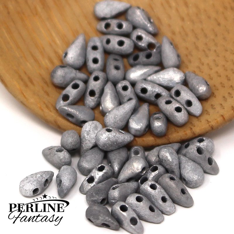 Perline DropDuo Etched Crystal Full Labrador