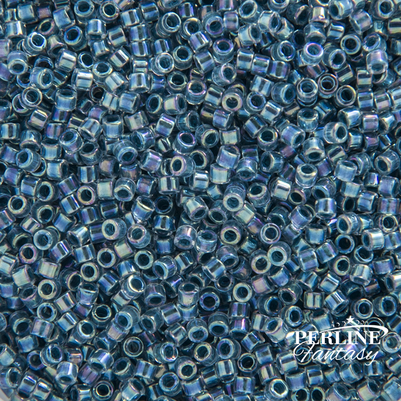Miyuki Delica 11/0 Marina Blue Lined Crystal AB 
