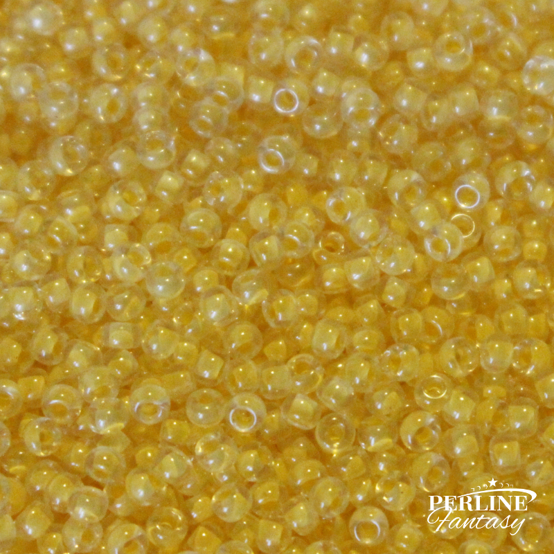 Rocailles Miyuki 11/0 Yellow Lined Crystal (201)