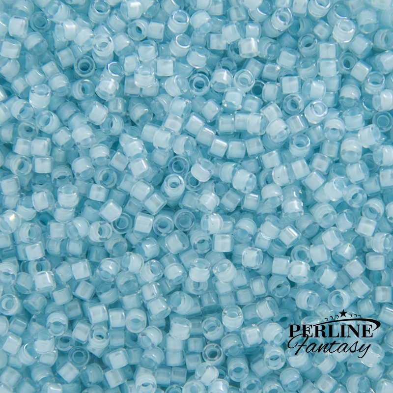 Miyuki Delica 11/0 Lined Aqua Mist. Crystal