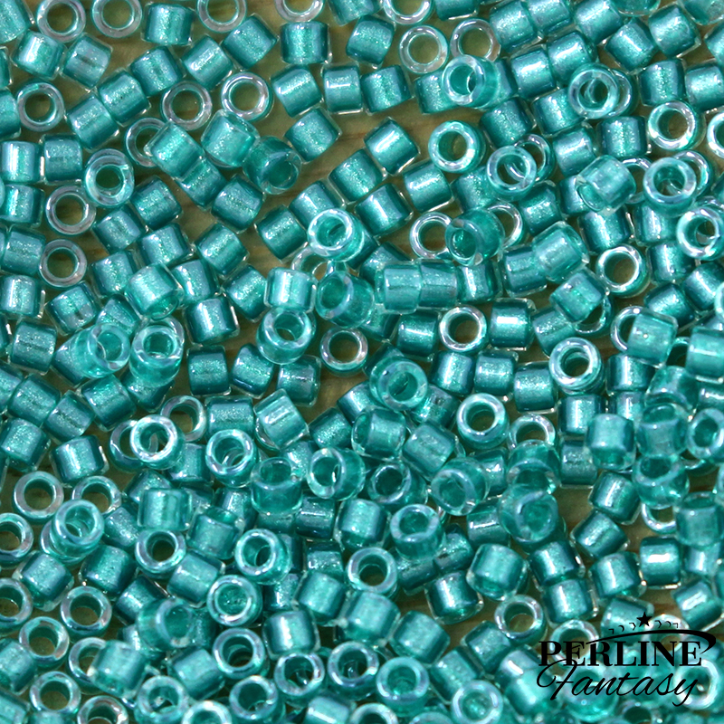 Miyuki Delica 11/0 Sparkling Aqua Green Lined Crystal