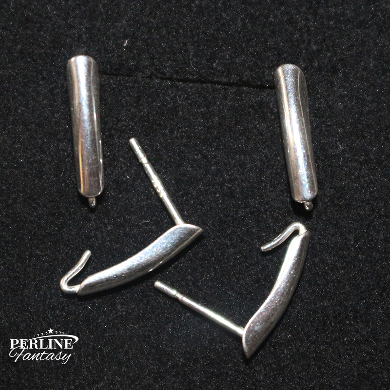 Perno 15 Mm Con Anellino Argento 925