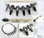 Perline Vintage Twist Oval Jet X 20