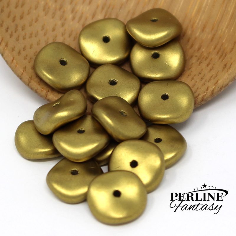 Perline Wavelet 10 Mm Metallic Olivine