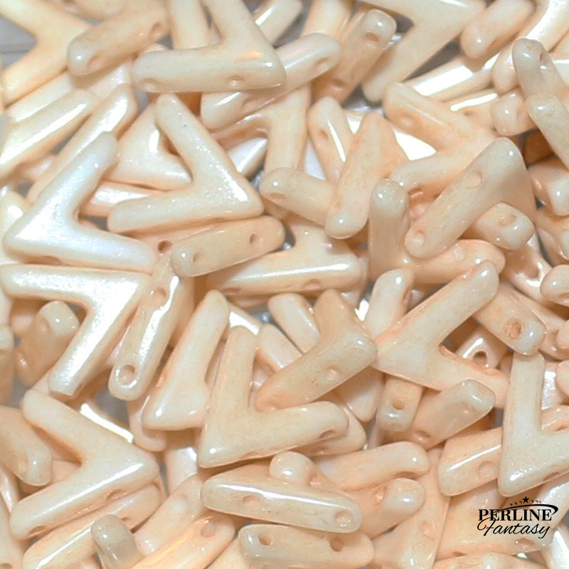 Ava Beads Chalk White Champagne Luster