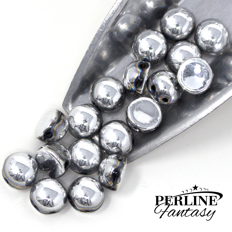 Cabochon 2 Fori 6 Mm Silver