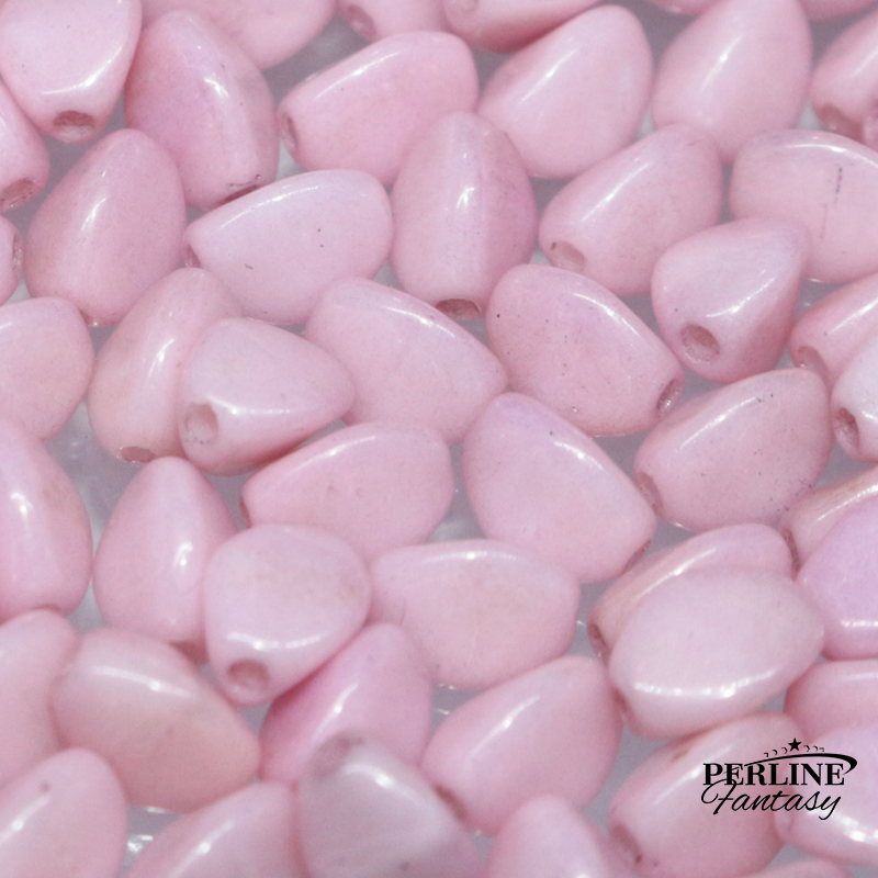 Pinch Beads Chalk White Lila Luster 5 x 3 Mm