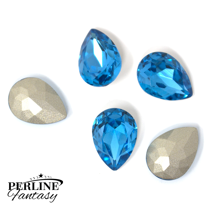 Cristallo Goccia Vetro 18 x 13 Mm - Aqua