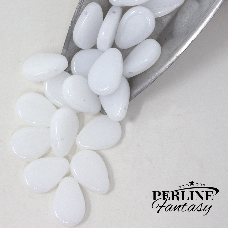 Gocce Opaque White 9 x 11 Mm