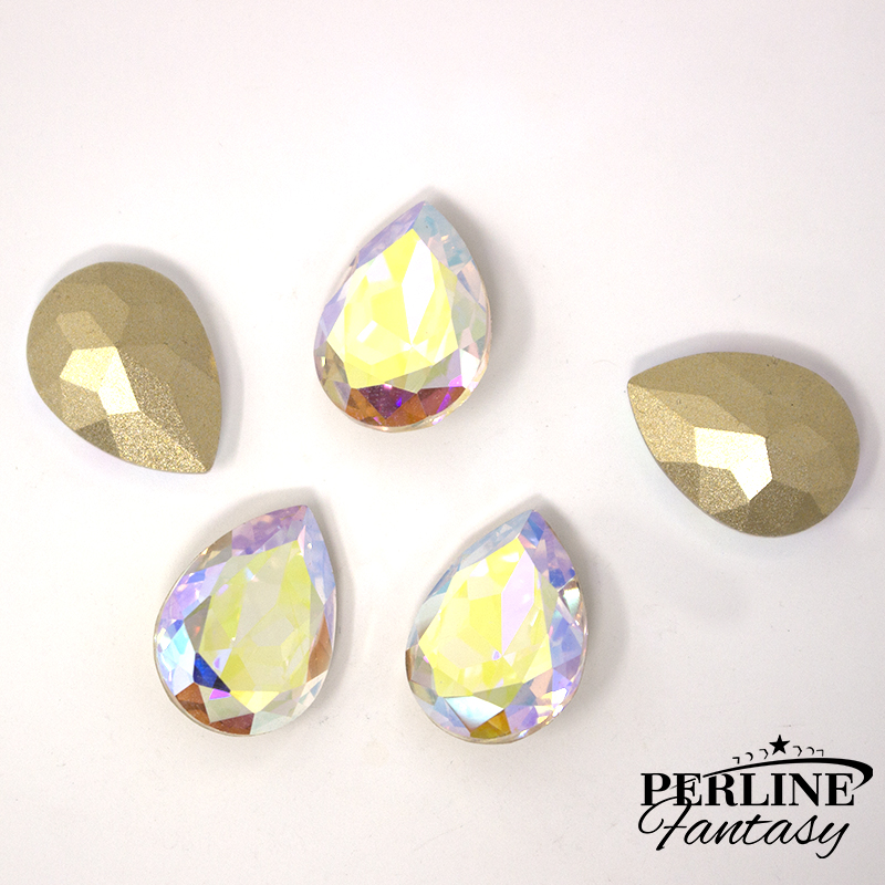 Cristallo Goccia Vetro 18 x 13 Mm - Crystal AB X 2