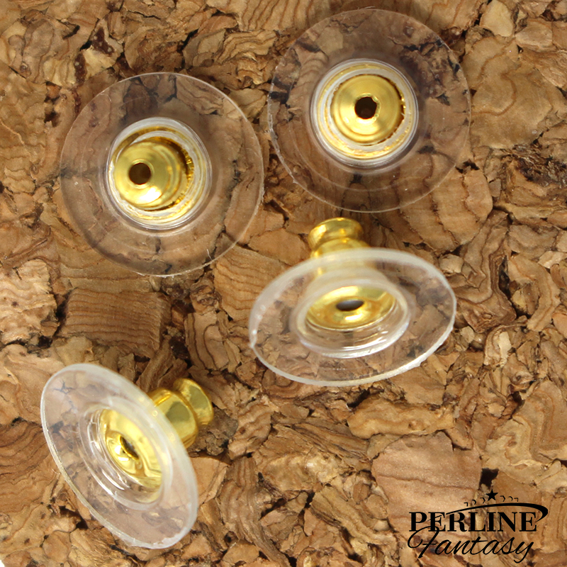 Farfalline Blocca Orecchini Ottone E Plastica