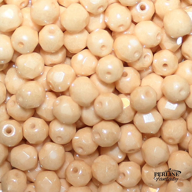 Mezzi Cristalli 6 Mm Chalk White Champagne Luster
