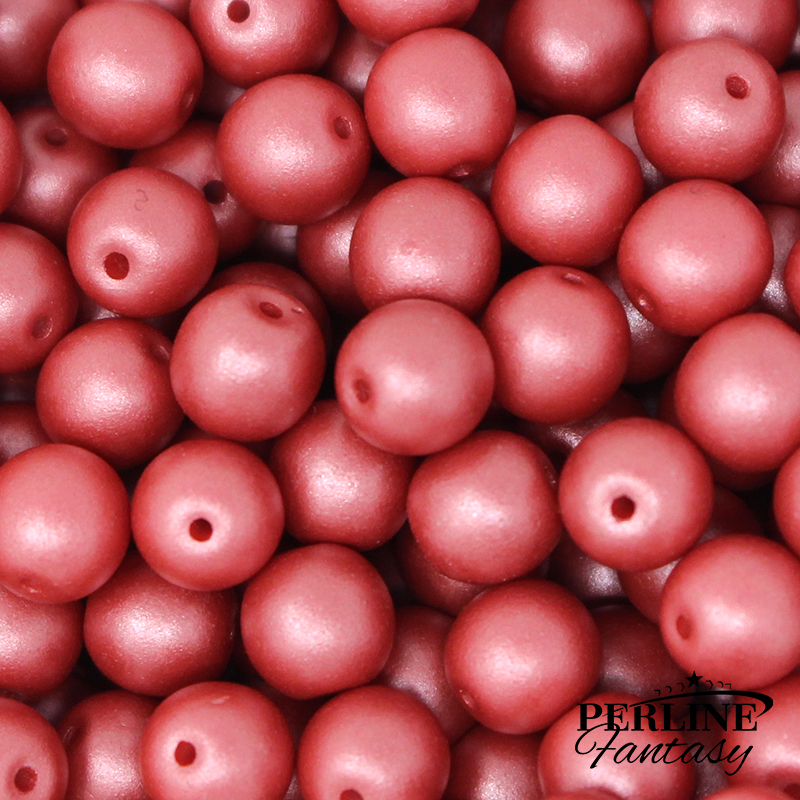 Perle Tonde Vetro Di Boemia 6 Mm Powdery Clay