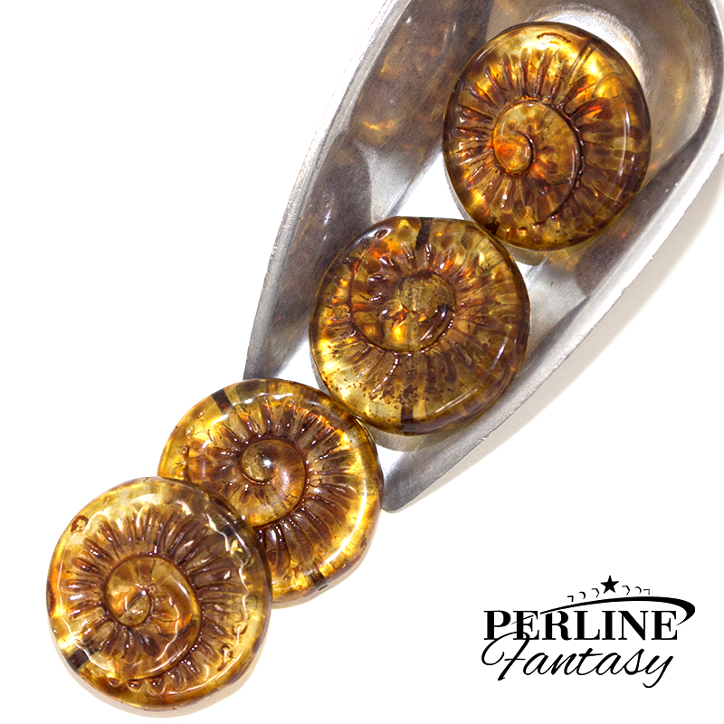 Conchiglia Fossile Crystal Travertin 18 Mm