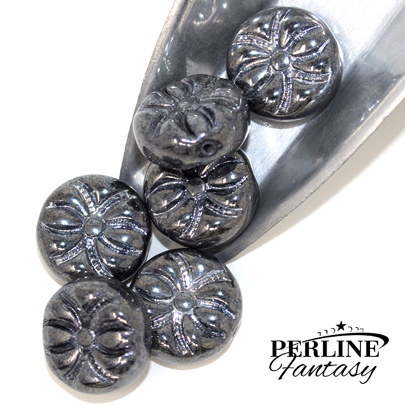 Spider Jet Hematite 13 Mm