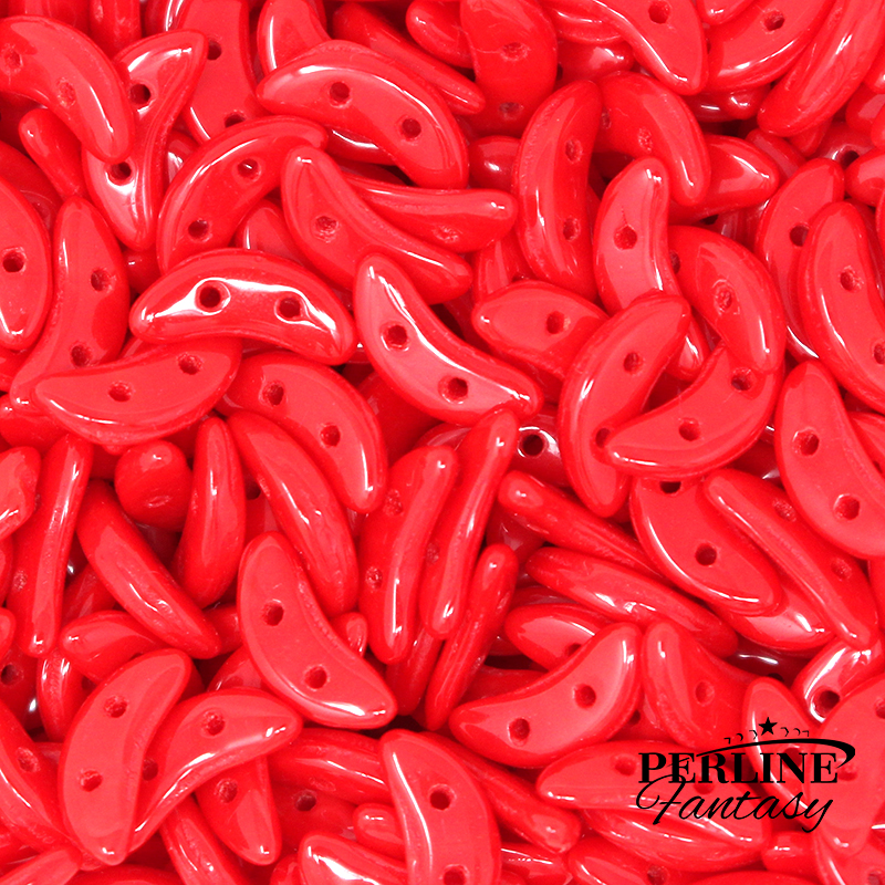 Perline Crescent Opaque Red