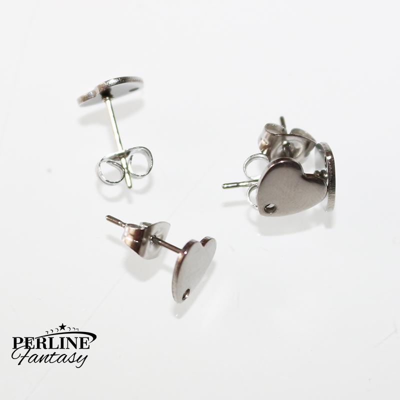 Perno Acciaio Cuore Con Foro 8 x 12 Mm