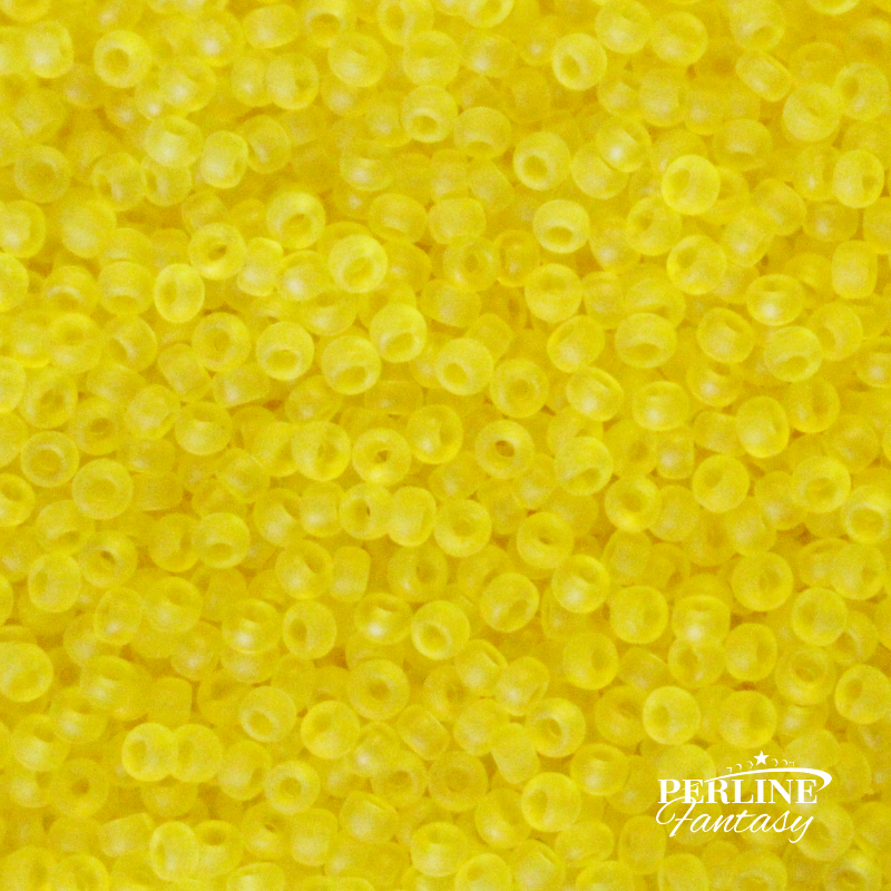 Rocailles Miyuki 11/0 Transparent Yellow Mat (136F)