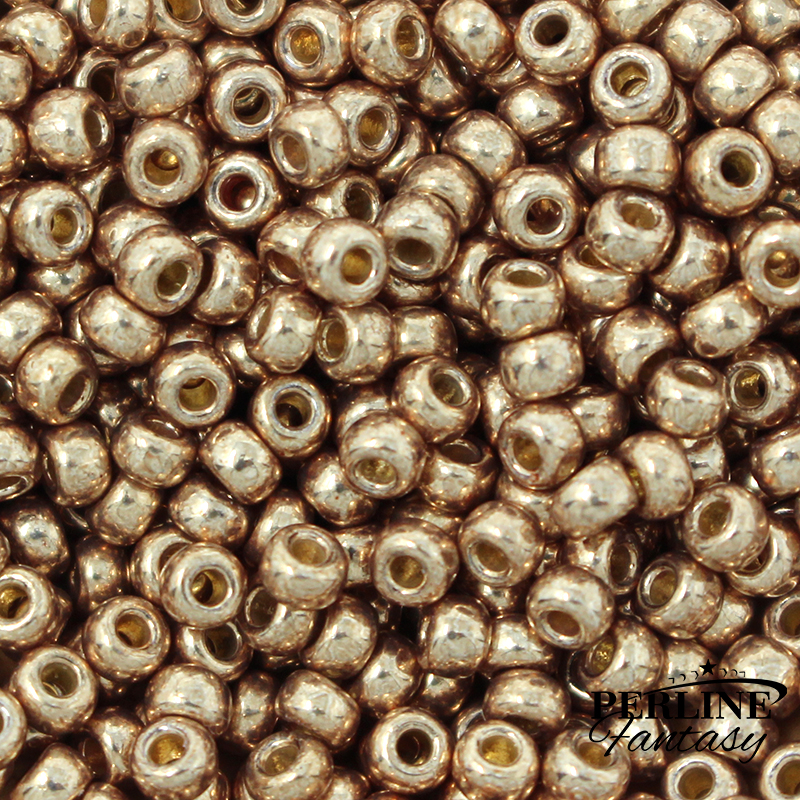 Rocailles Miyuki 8/0 Duracoat Galvanized Champagne