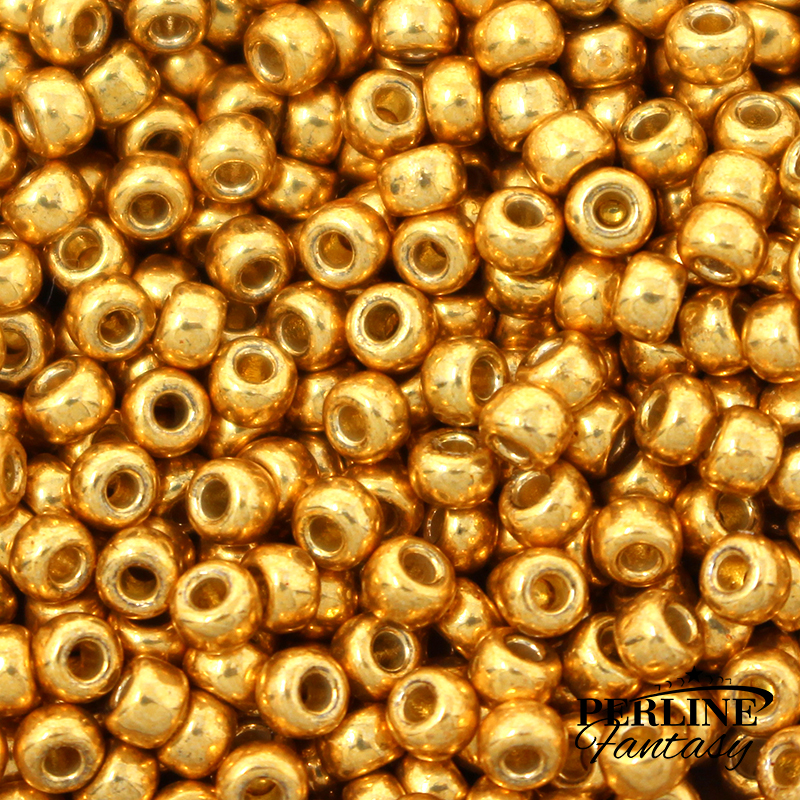 Rocailles Miyuki 8/0 Duracoat Galvanized Gold