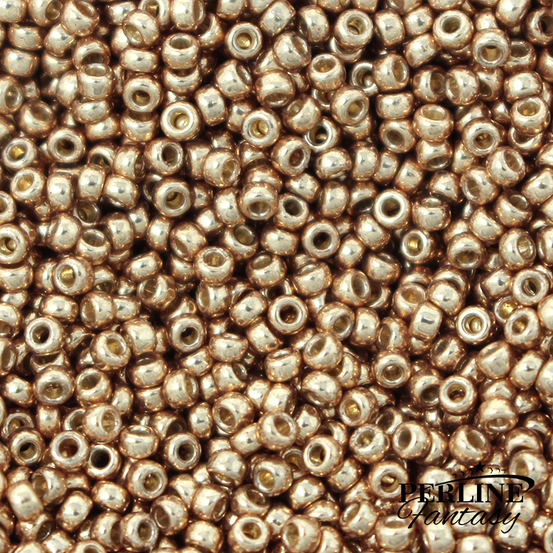 Rocailles Miyuki 15/0 Duracoat Galvanized Champagne (4204)