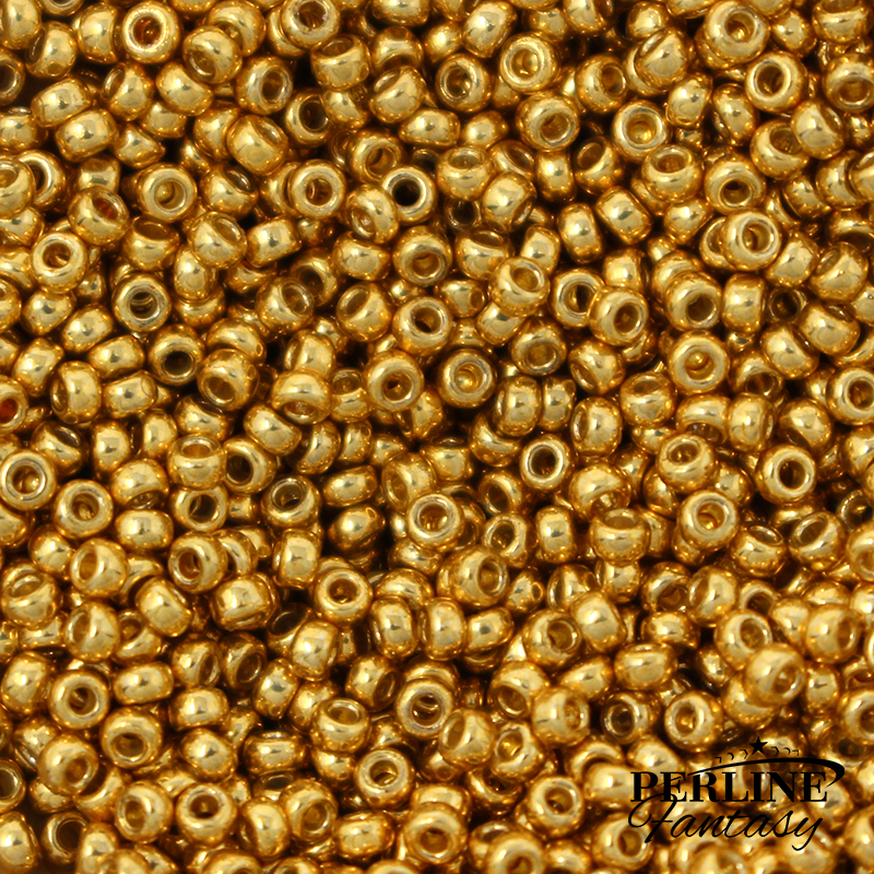 Rocailles Miyuki 15/0 Duracoat Galvanized Gold (4202)