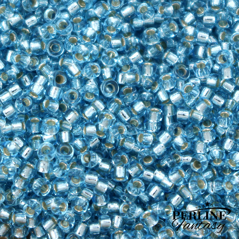 Rocailles Miyuki 15/0 Silver Lined Aqua (18)