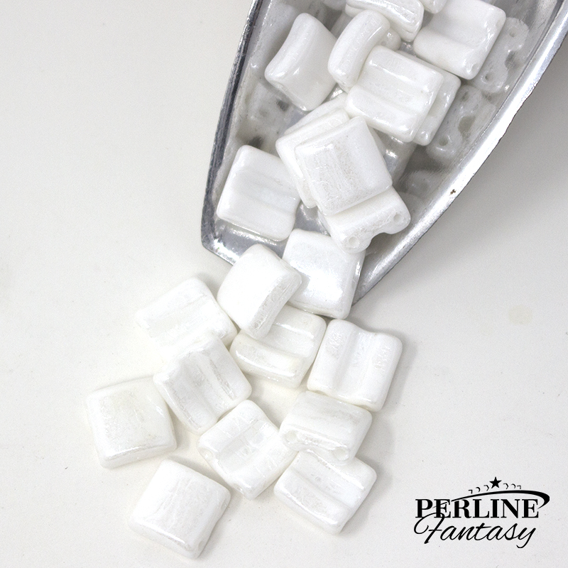 Perline Fixer Orizzontali - Chalk White Luster