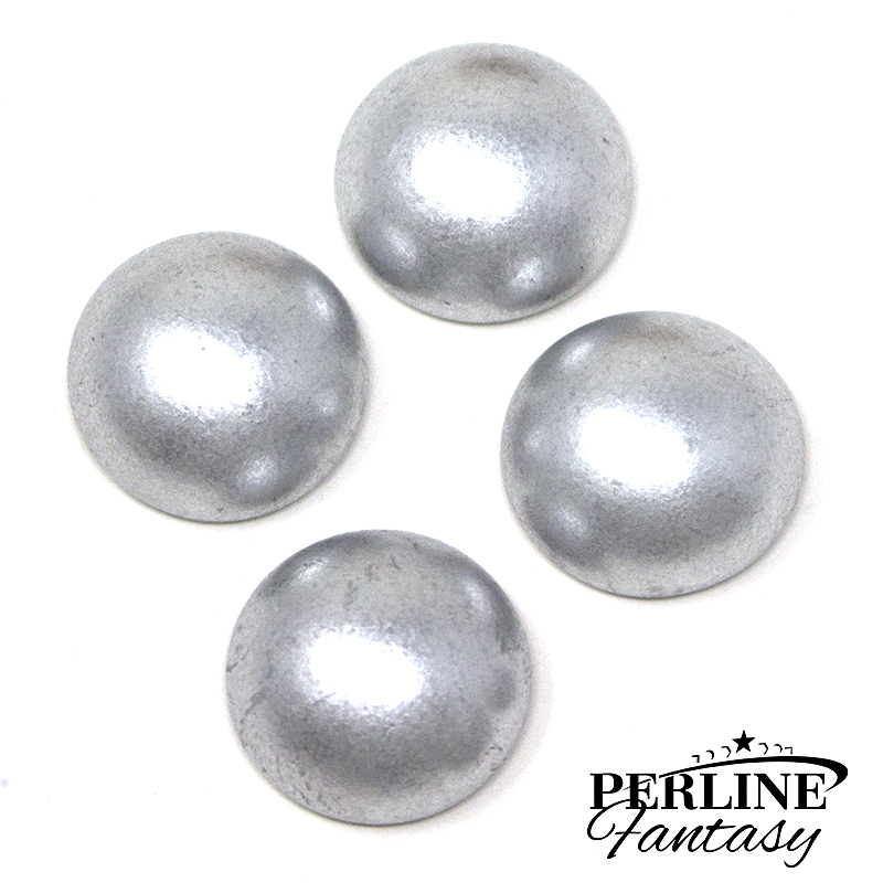Cabochon Silver Al. Mat 12 Mm