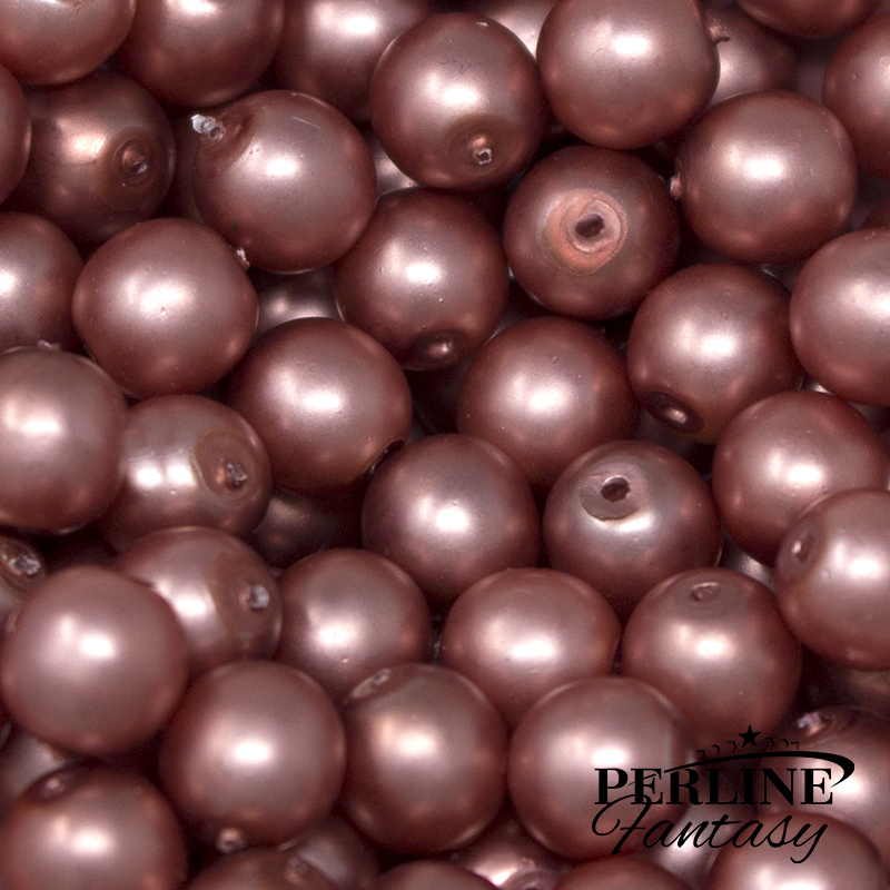 Perle Tonde Vetro di Boemia 10 Mm Pastel Copper Perle Tonde Vetro di Boemia 10 Mm Pastel Copper