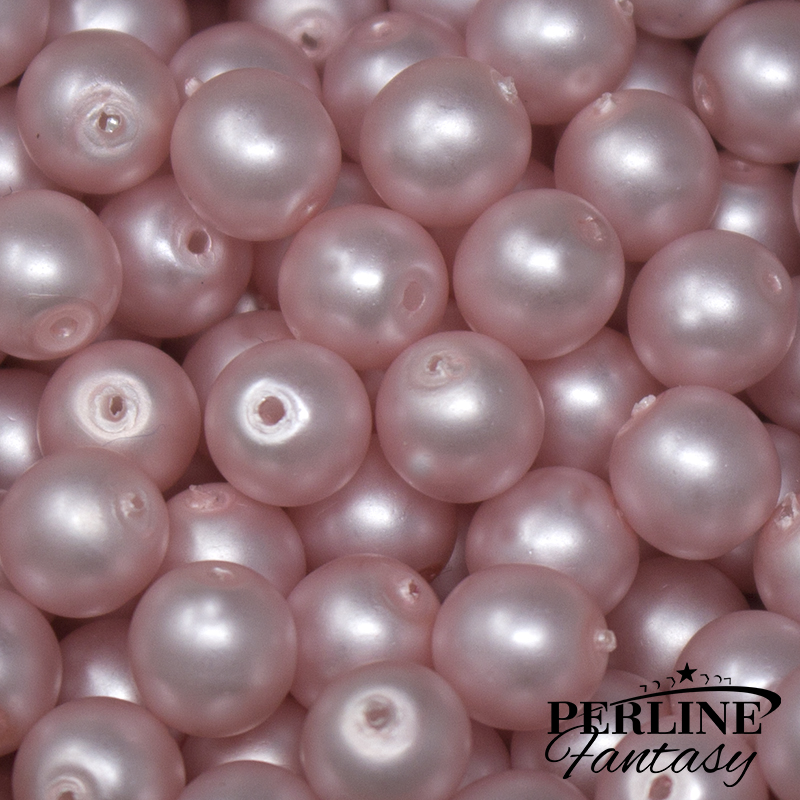 Perle Tonde Vetro di Boemia 10 Mm Pastel Rose Perle Tonde Vetro di Boemia 10 Mm Pastel Rose