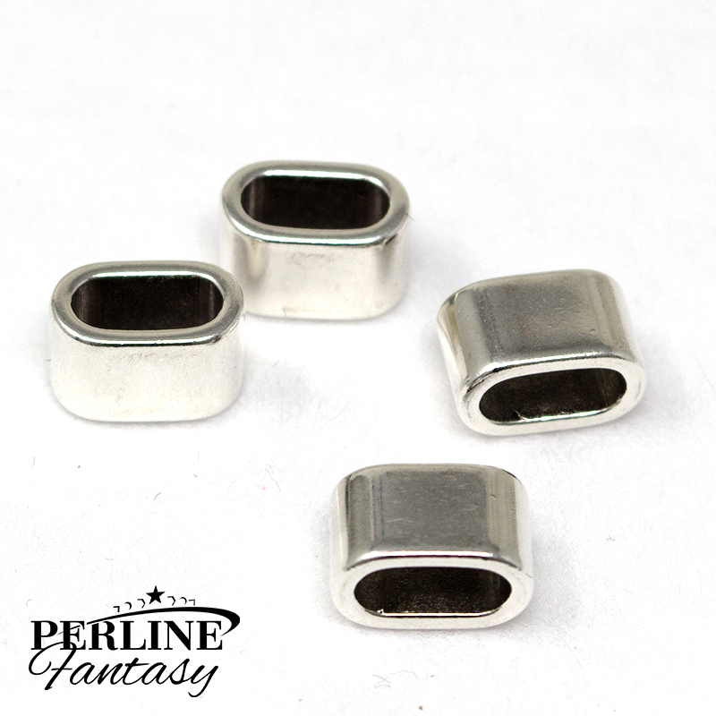 Perlina Decorativa 8 x 13 Mm Argento Anticato 