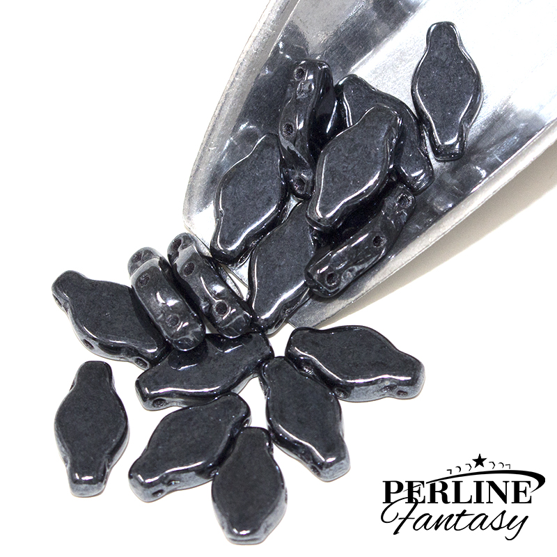Perline Navette Jet Hematite