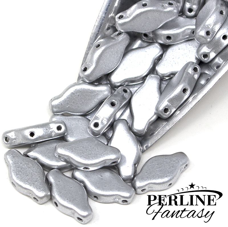 Perline Navette Silver Al. Mat