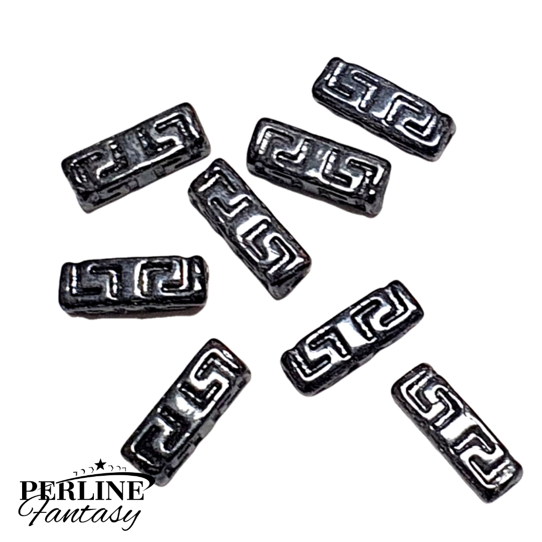 Perline Celtic Block 15 x 5 Mm Jet Hematite
