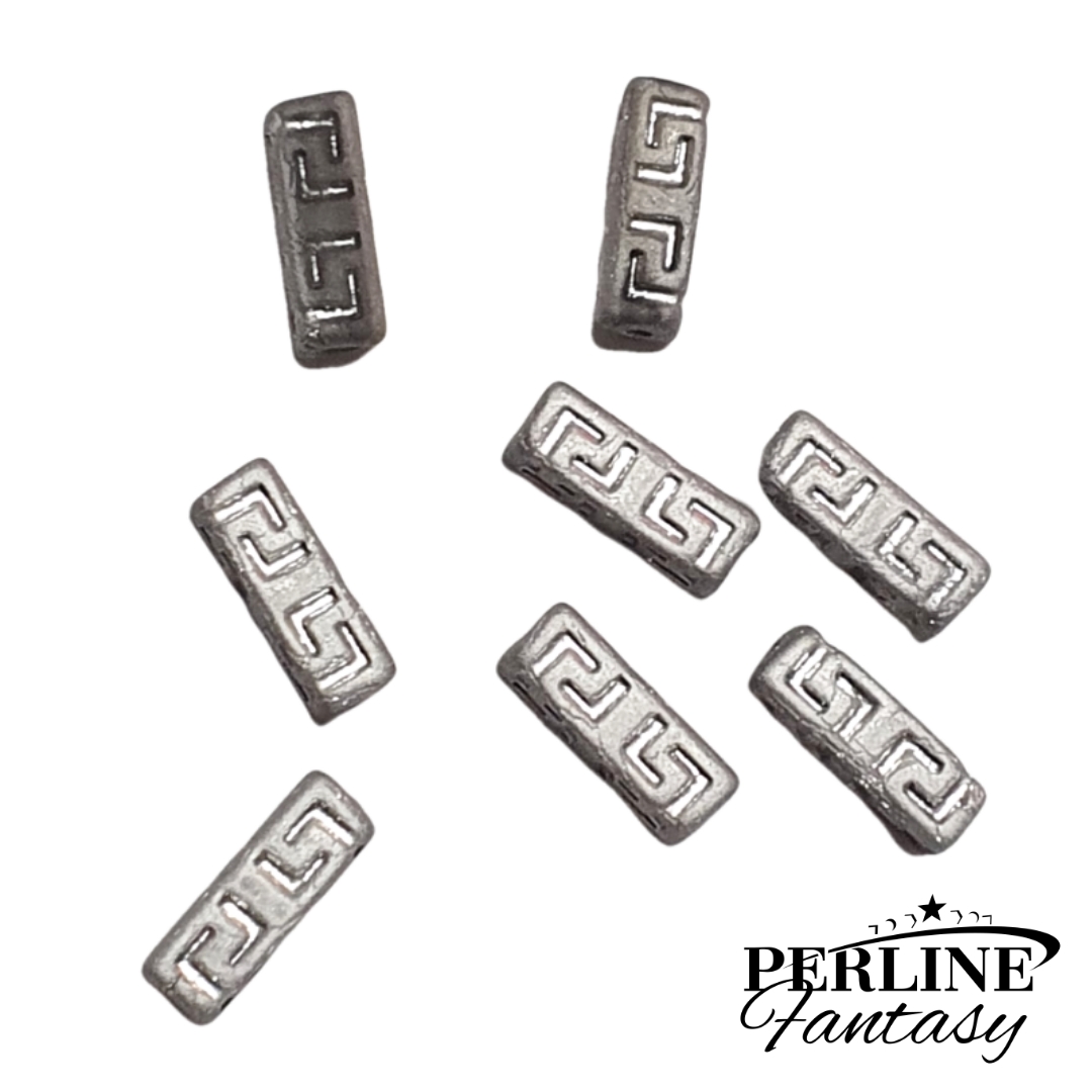 Perline Celtic Block 15 x 5 Mm Matte Silver