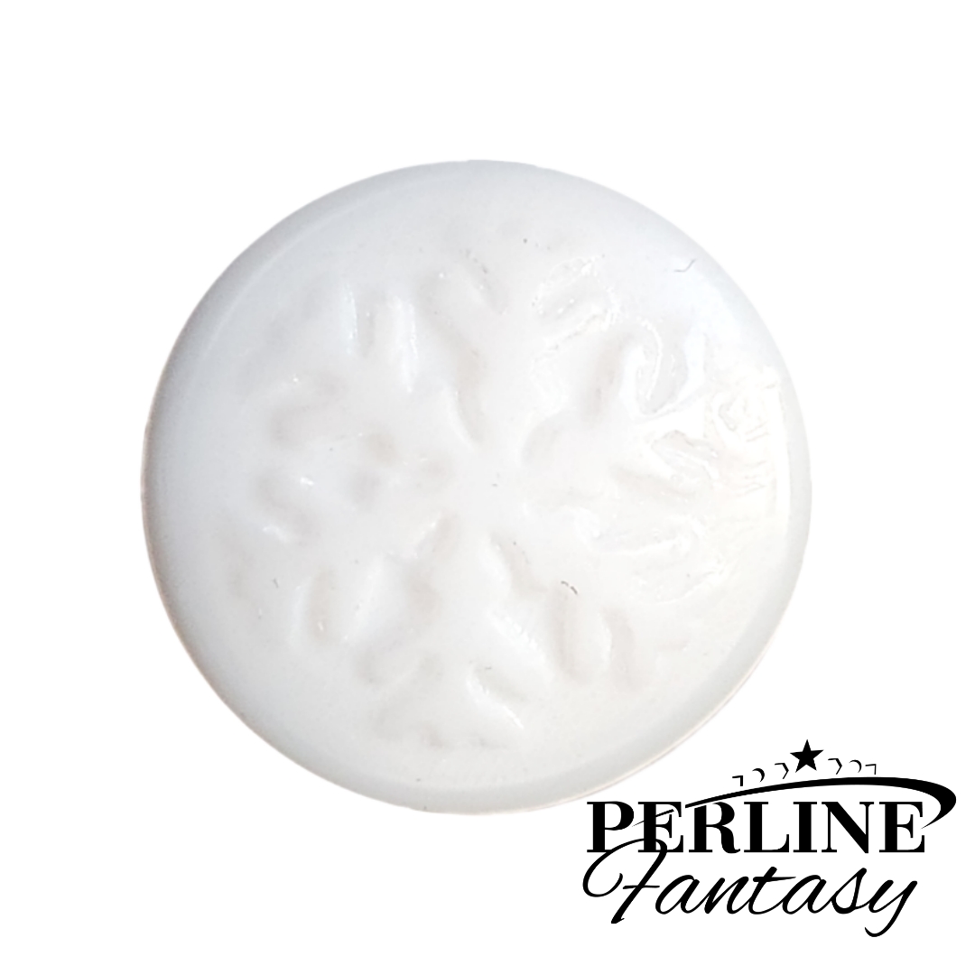Cabochon Snowflake 21 Mm White
