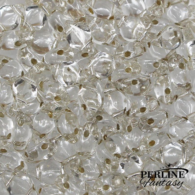 Perline Gemduo Crystal Silver - Lined